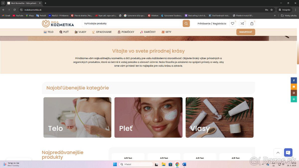 Predám hotový e-shop Malakozmetika.sk - 2