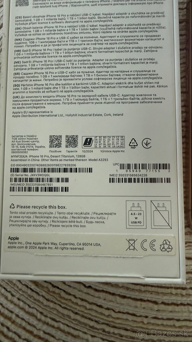 Predám iPhone 16pro 128gb - 2