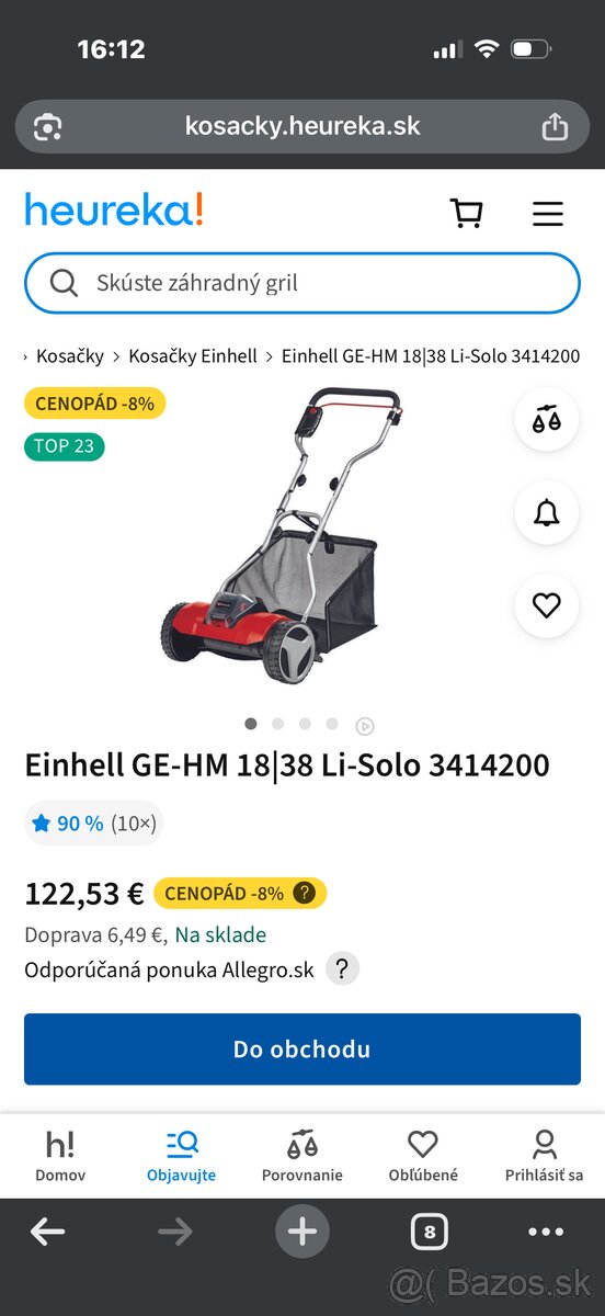 Aku vretenova kosacka Einhell - 2