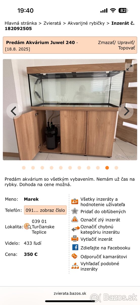Predám akvárium Juwel 240l - 2