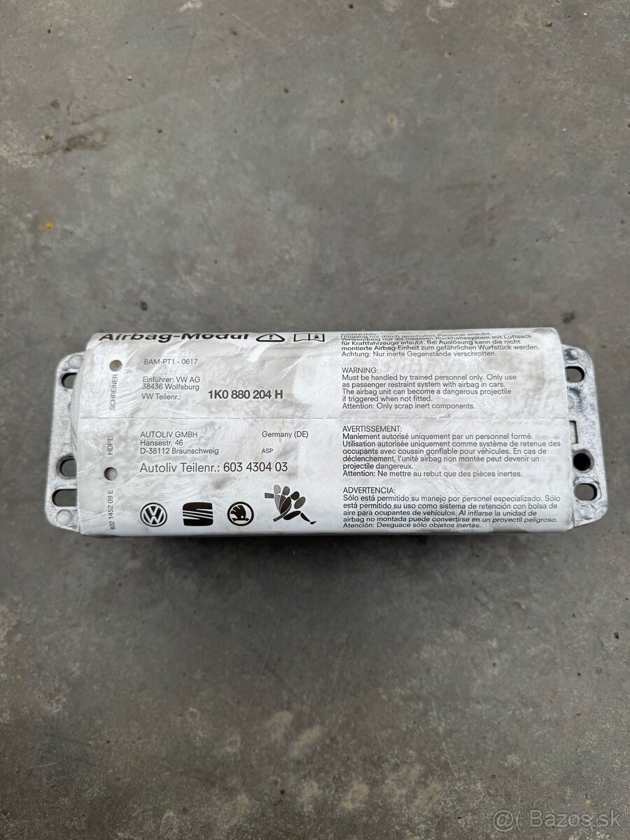 Airbag Spolujazdca 1K0880204H - 2
