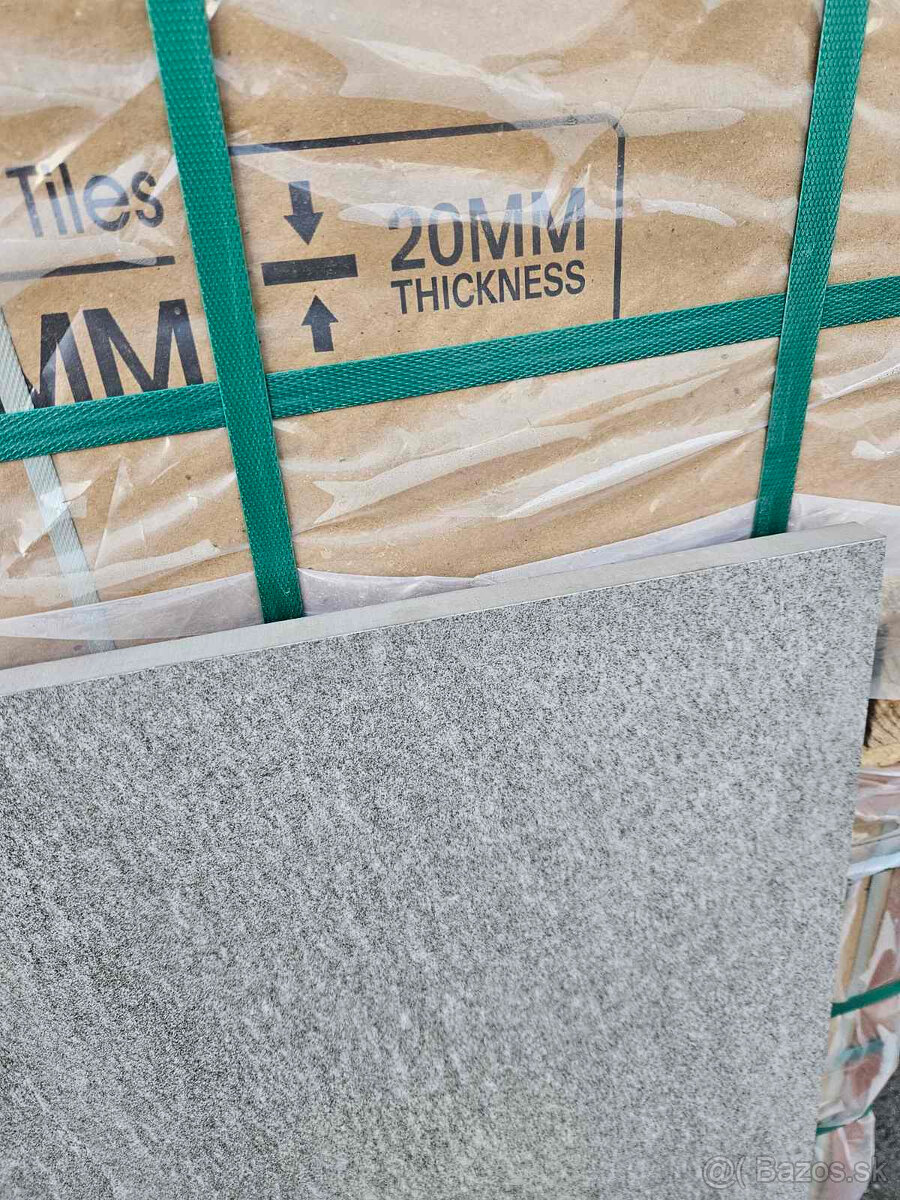 Dlažba veľkoformát 90x60, hrubka 2cm, vzhľad kameň sivá - 2