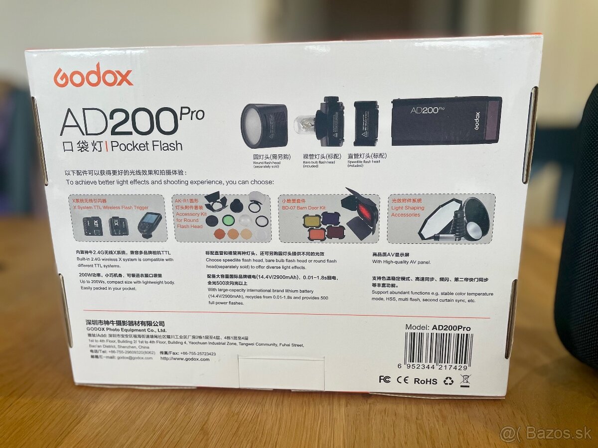 Godox AD200 Pro TTL HSS batériový blesk 200W - 2
