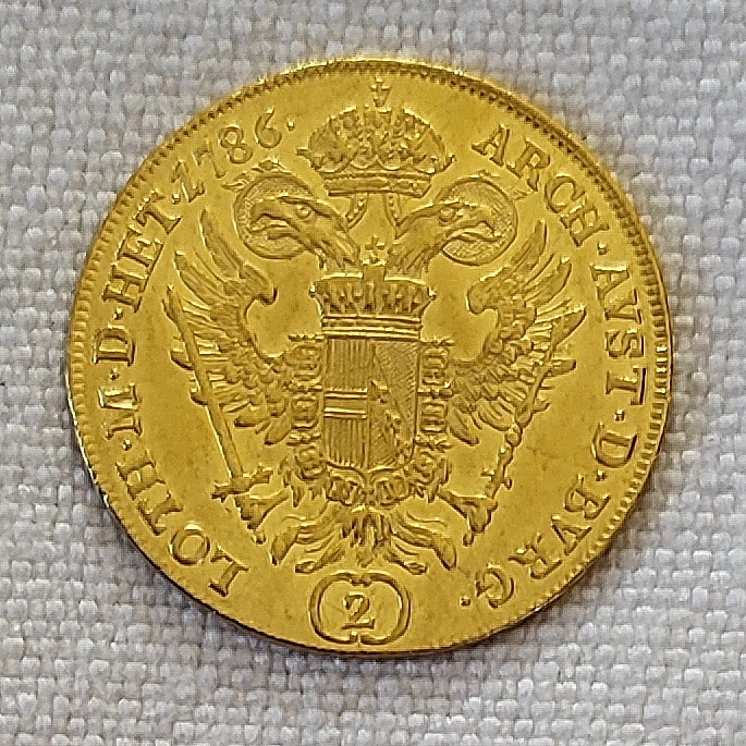 Zlatý 2-dukát Jozefa II., 1786A - 2