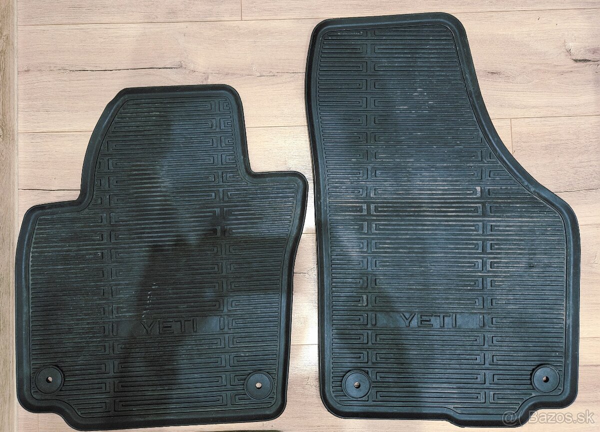 Škoda Yeti - originál gumové rohože - 2