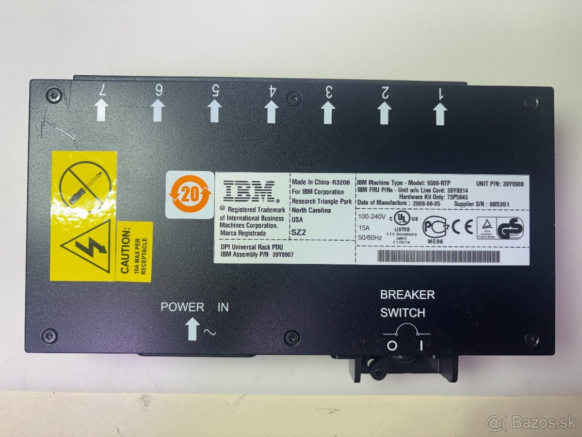 Napájací distribučný modul (PDU) IBM 9306-RTP + káble - 2