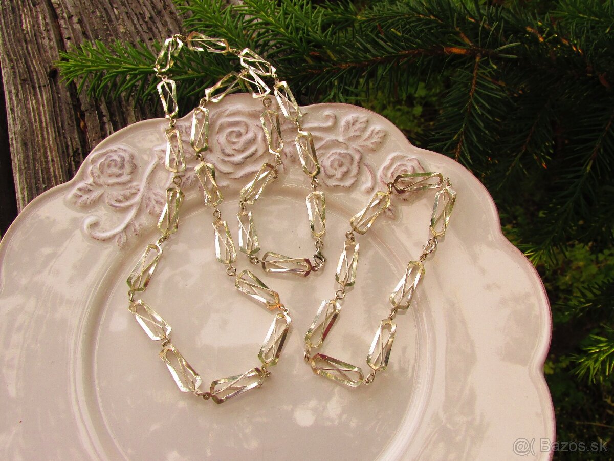 Strieborný set -náhrdelník a náramok, Ag 925 - 2
