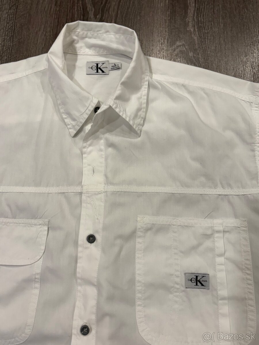 Calvin Klein panska biela kosela L - 2