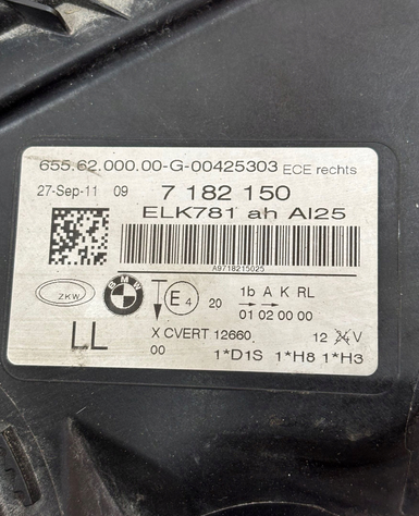 BMW 7 F01 pravé predné svetlo Bixenón - 2