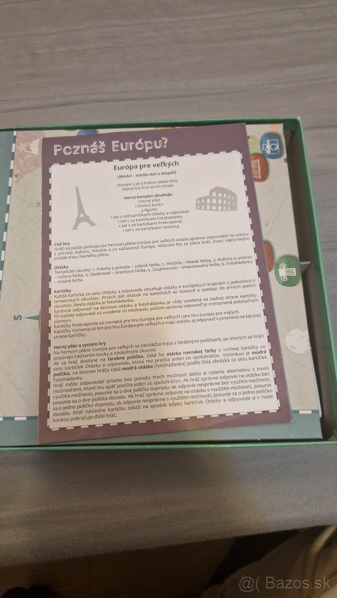 Spoločenska hra Poznáš európu? - 2