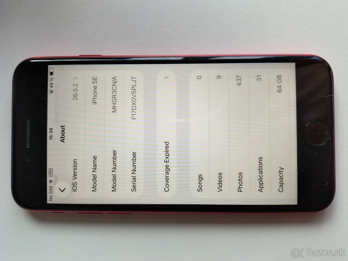 iPhone SE Red 64GB - 2