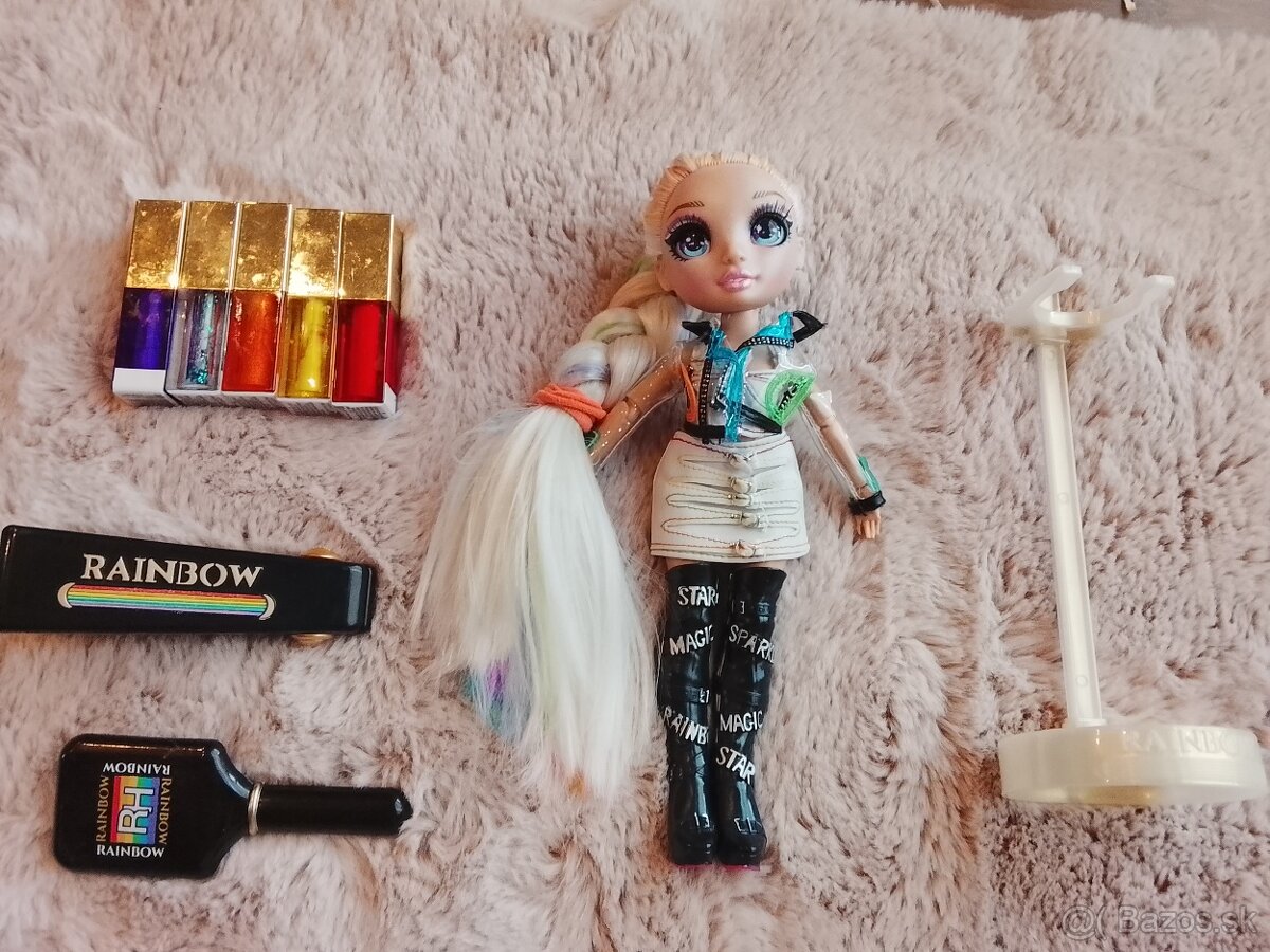 Bábika s vlasovým štúdiom Rainbow High + tričko - 2