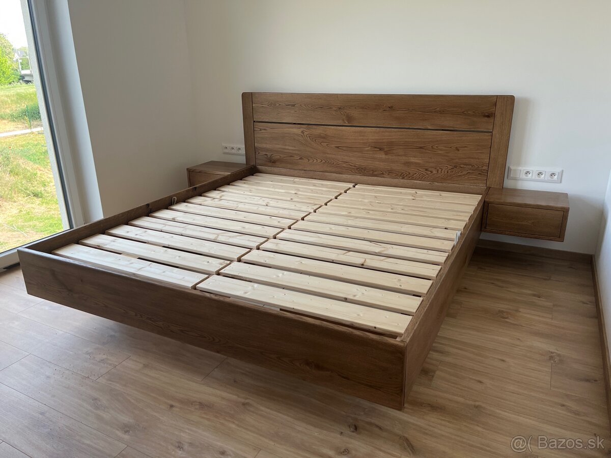 Levitujúca dubová posteľ - 2