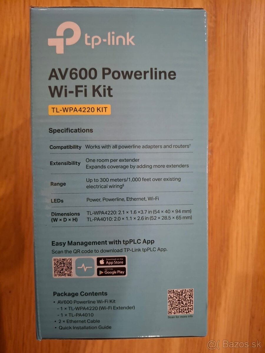 Predám TP-Link Powerline Wi-Fi Kit AV600 (používaný) - 2