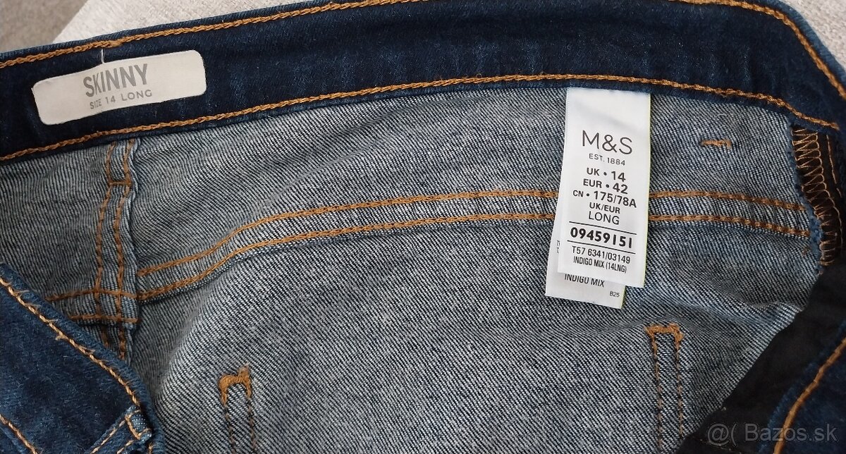 Damske dzinsy Mark & Spencer, minimalne nosene - 2
