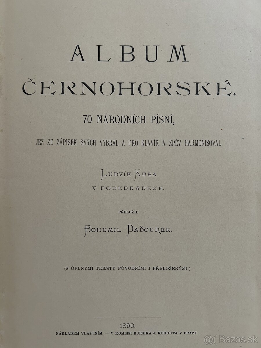 Album Černohorské - 2