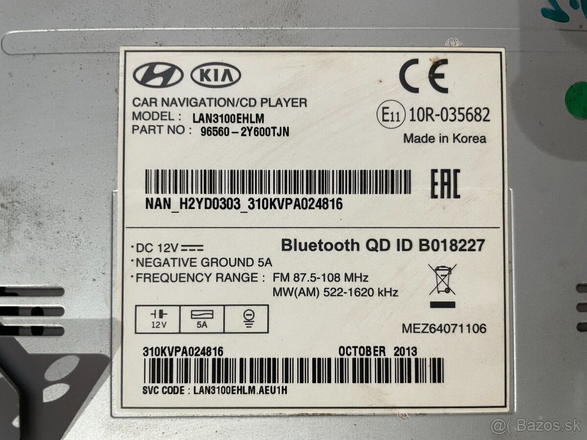 Rádio Hyundai iX35 - 2