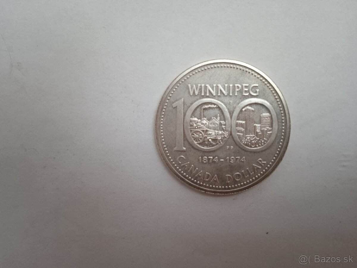 1 dollar Canada 1974 Winnipeg - striebro - 2