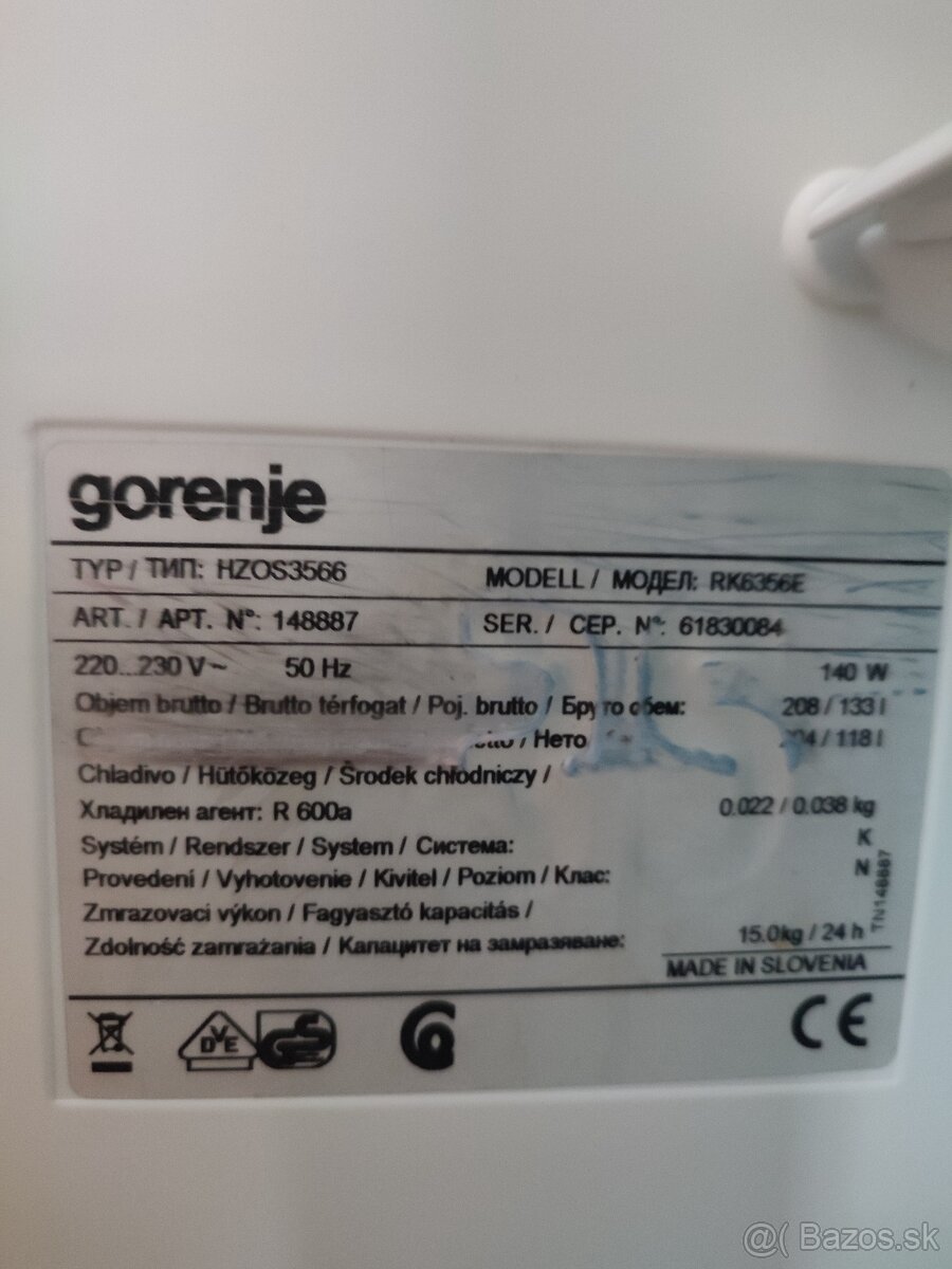 Chladnička kombinovaná Gorenje - 2