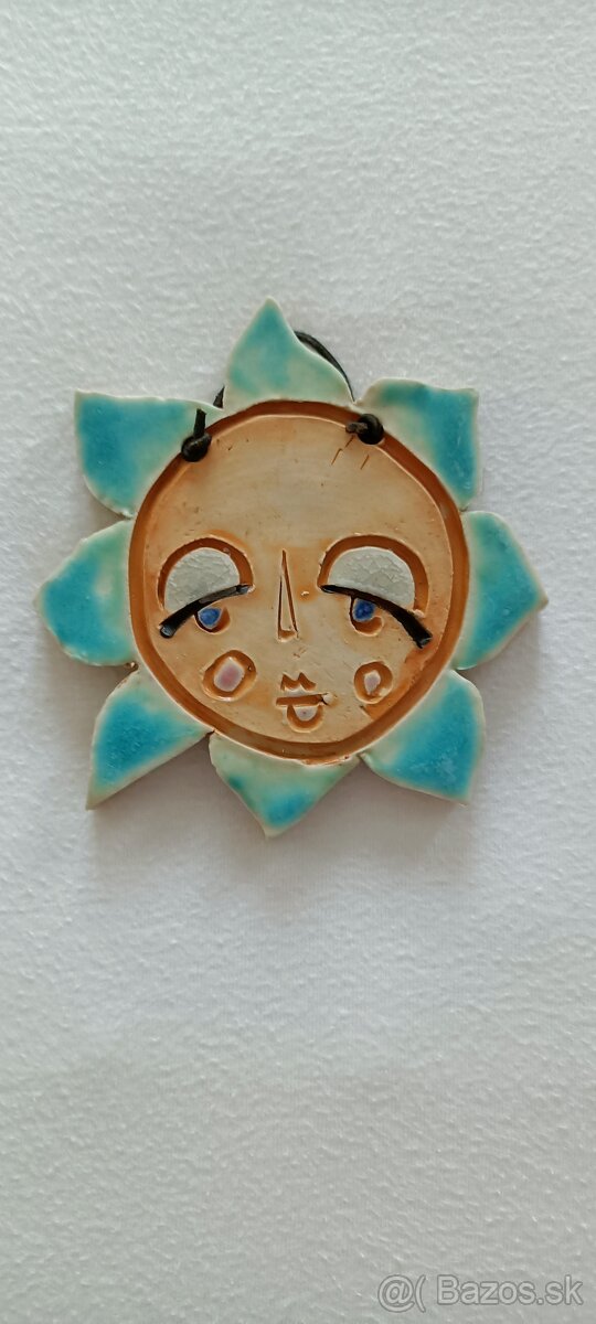 Ozdoby na stenu - na zavesenie slniečko a mesiac - 2