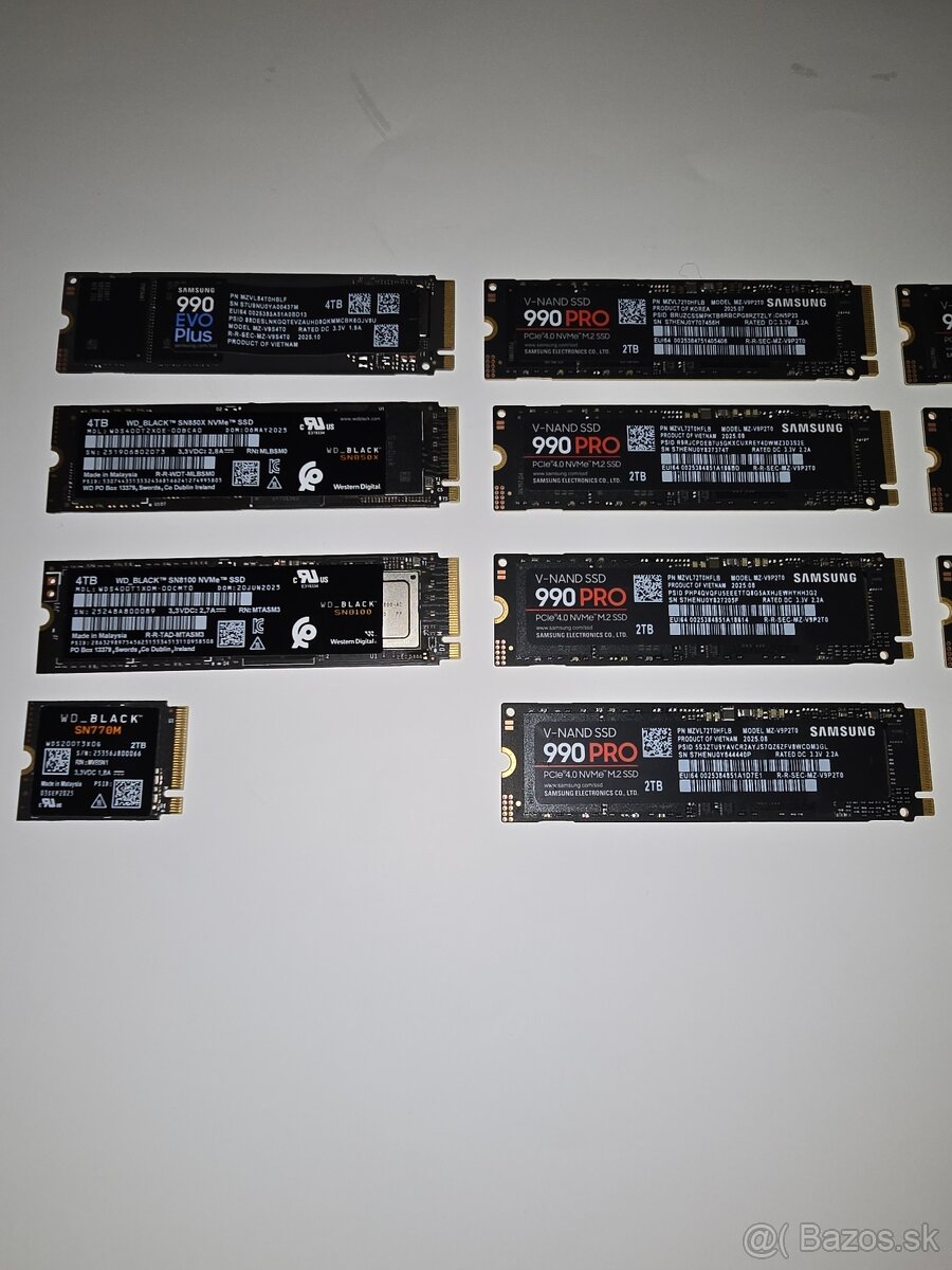 Predám SSD M.2 disky - 2