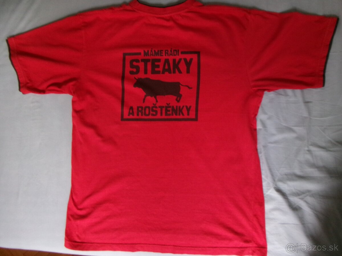 Tričko Máme rádi steaky a roštěnky - Gambrinus. - 2