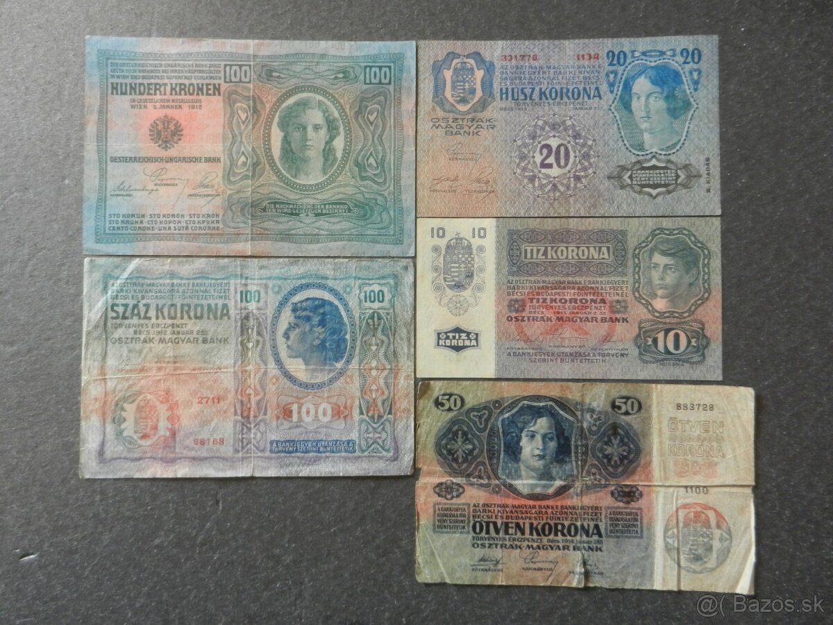 Bankovky staré RU a staré Rakúsko - 2