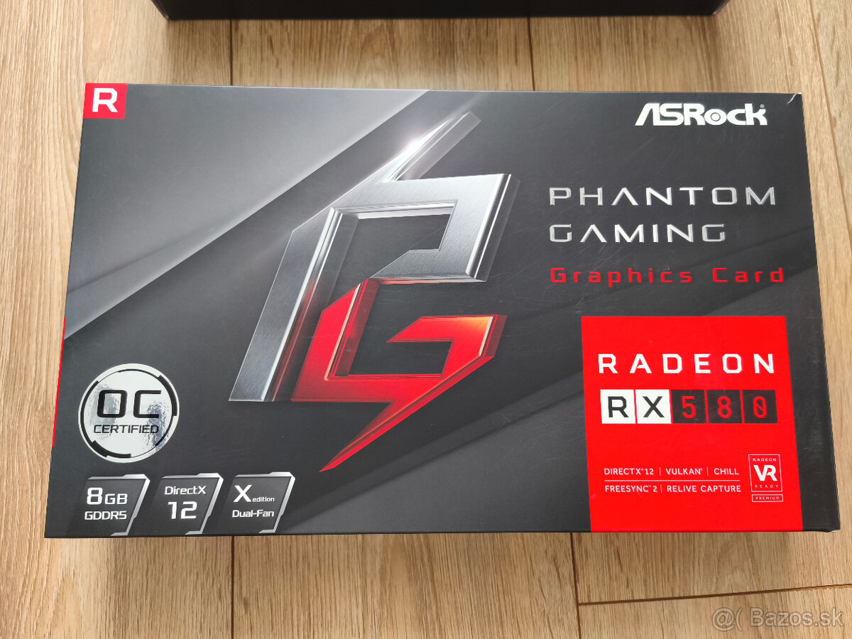 Predám ASRock Radeon RX 580 8GB Phantom Gaming X (OC Edition - 2