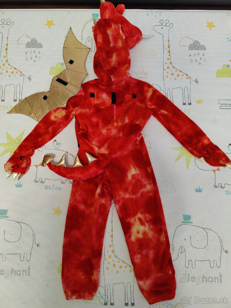 Karnevalový kostým - červený drak - 2