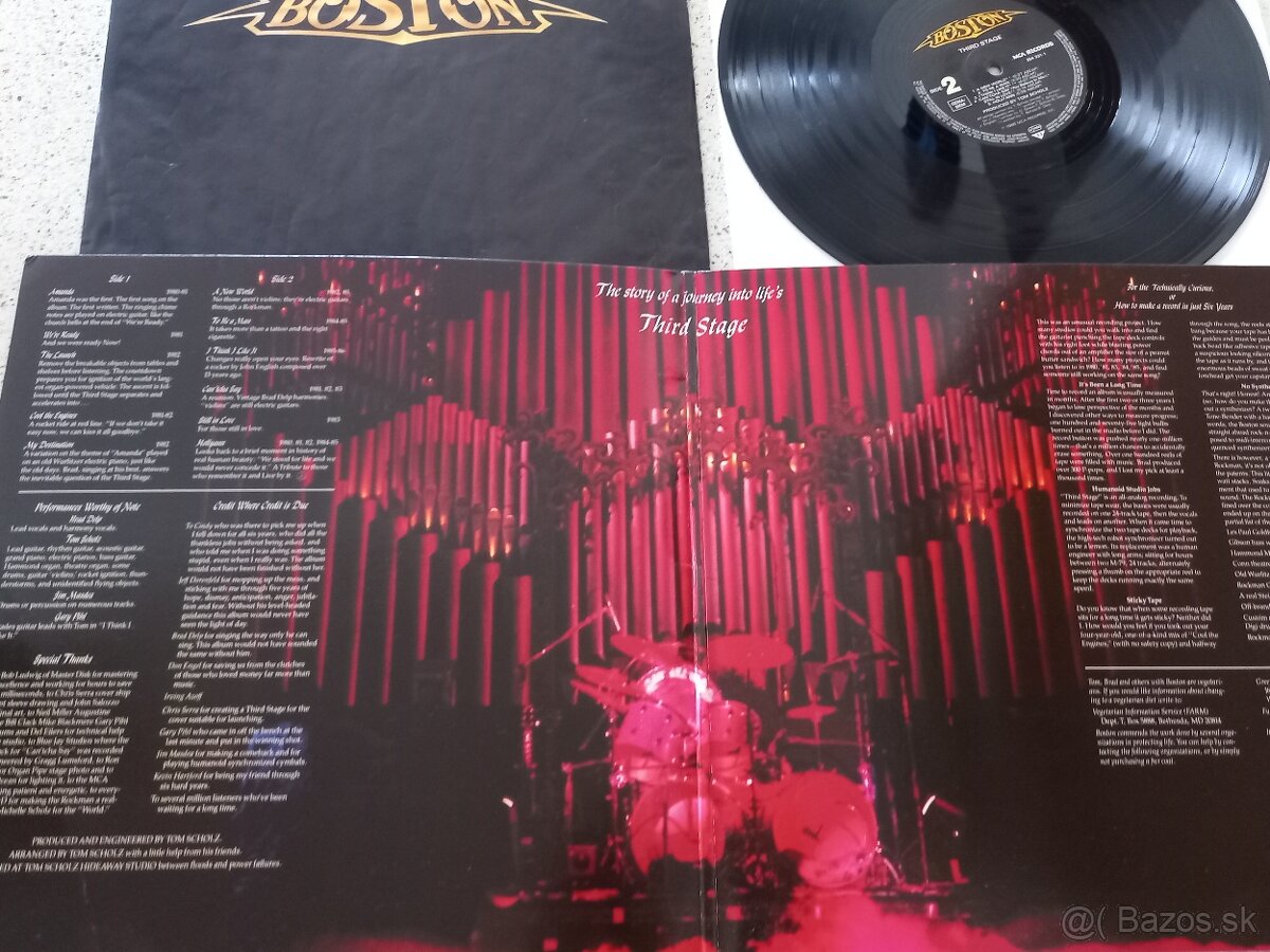 BOSTON “Third Stage” /MCA 1986/rozkl. ob +orig vnut ob/texty - 2