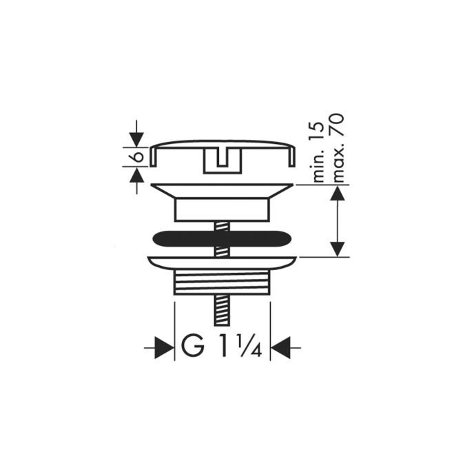 Odtokový ventil HANSGROHE 30898318 - 2