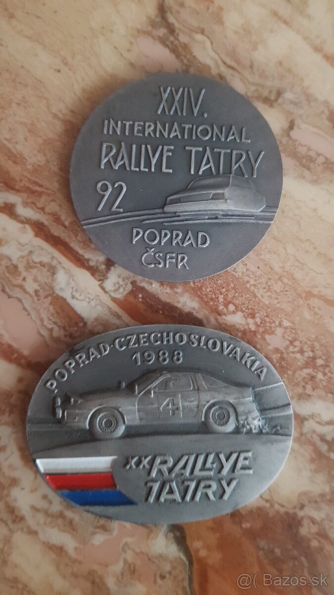 Vlajky a plakety Rallye Tatry a MMM maraton Košice - 2