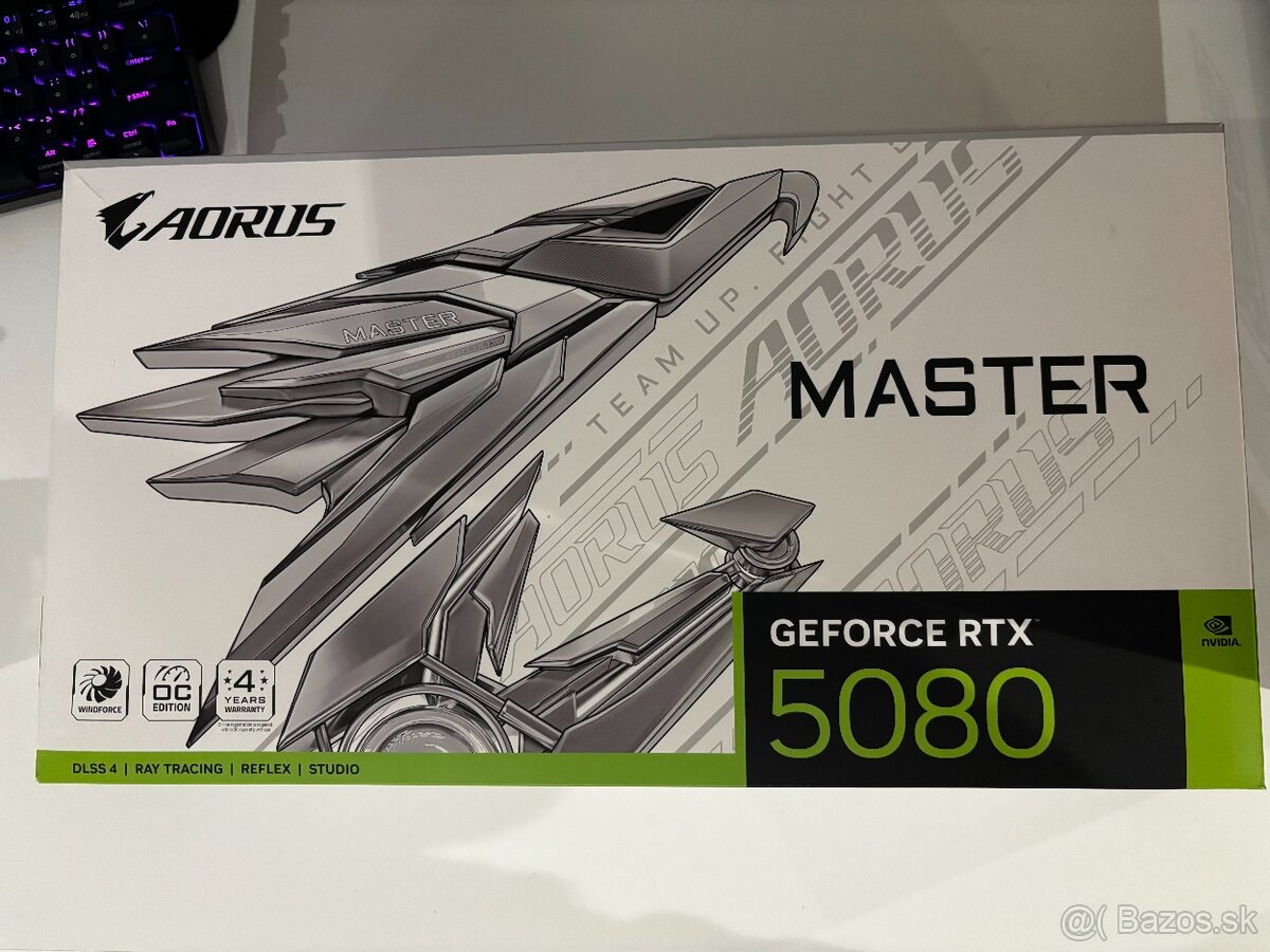 Gigabyte AORUS RTX 5080 MASTER ICE 16GB – White - 2