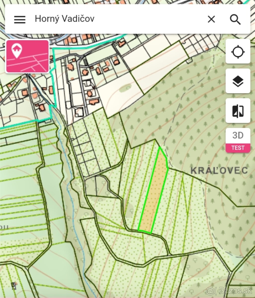 Predám pozemok - Horný Vadičov 6634m2 - 2