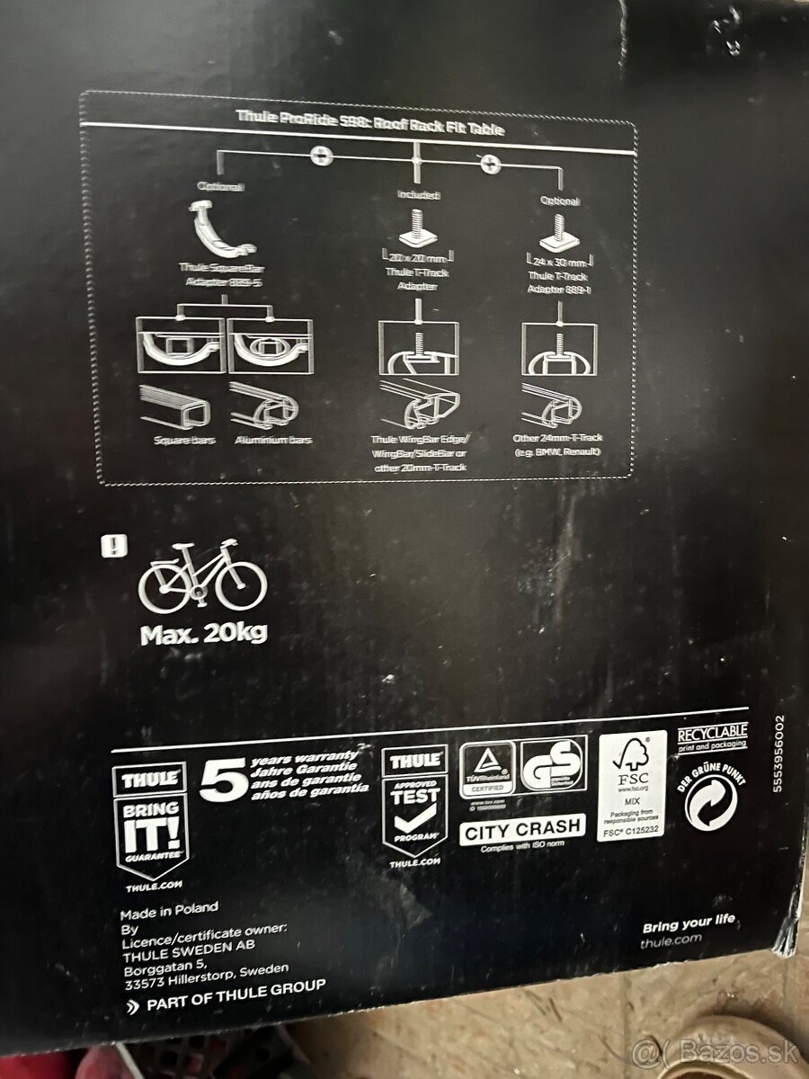 Nosič Thule ProRide 598 - 2