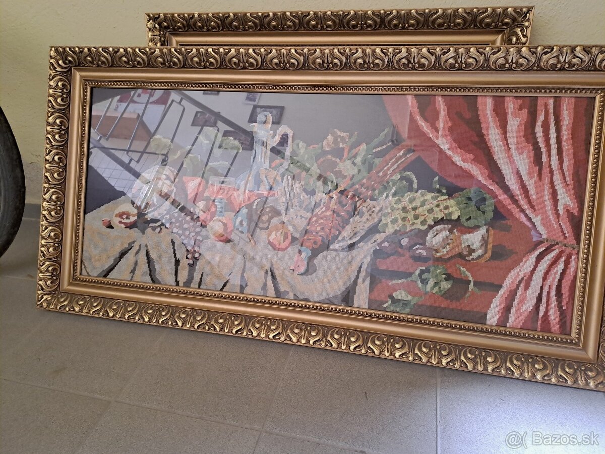 Predám ručne vyšívaný obraz 126x63 - 2