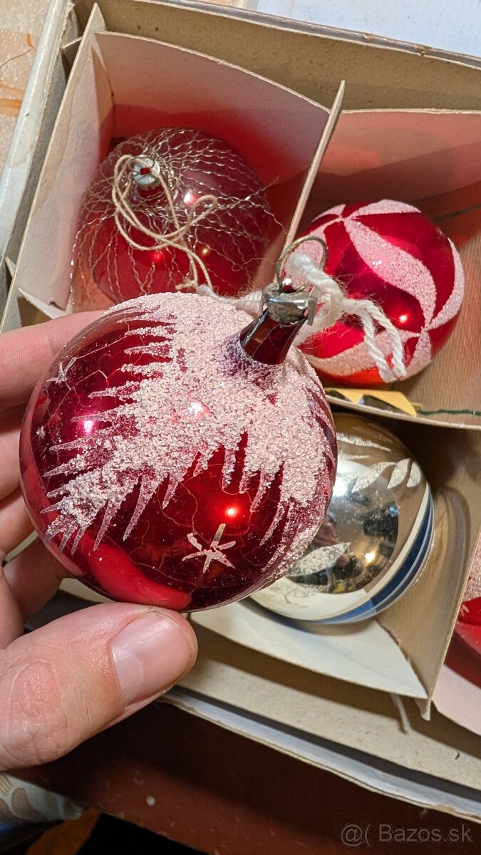 Retro vianocne ozdoby - 6 ks gul - 2