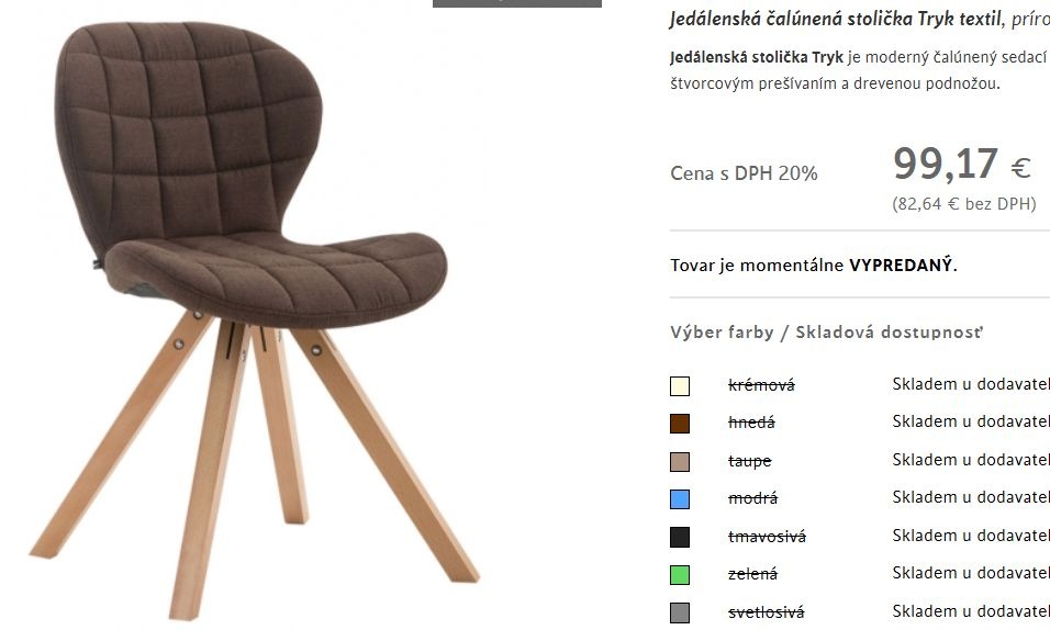 Calunena moderna jedalenska stolicka - 2