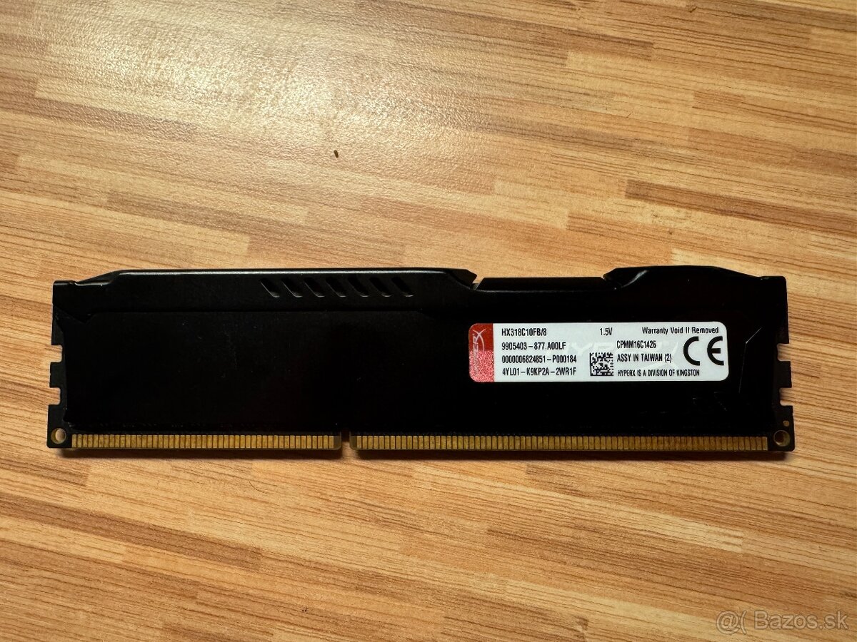 🧠 RAM HyperX Fury 8GB DDR3 1600 MHz - 2