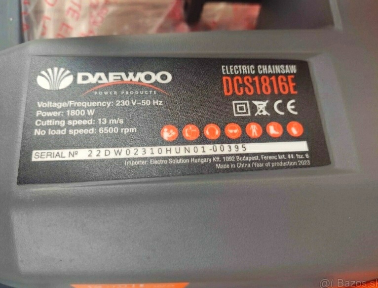 Elektrická reťazová píla Daewoo DCS1816E - 2