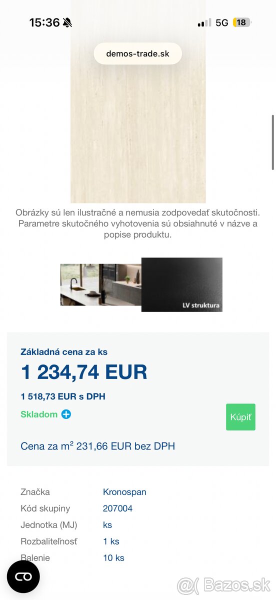 Kompaktná doska kronospan - 2