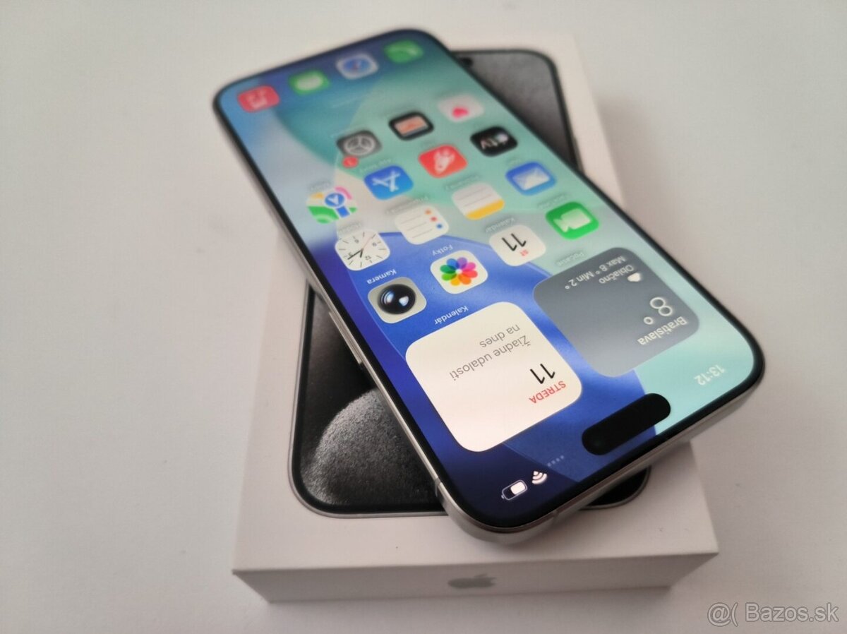 apple iphone 15 PRO MAX 256gb White Titanium 100% Batéria - 2