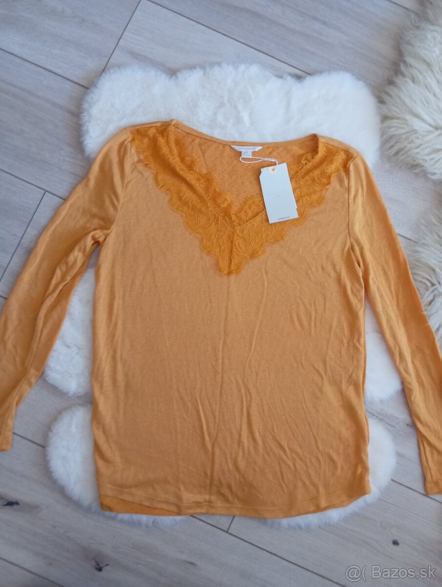 Dámsky horčicovy top M - 2