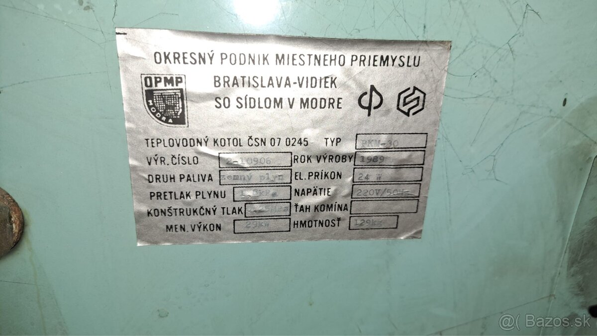 Predám plynový kotol PKM30 - 2