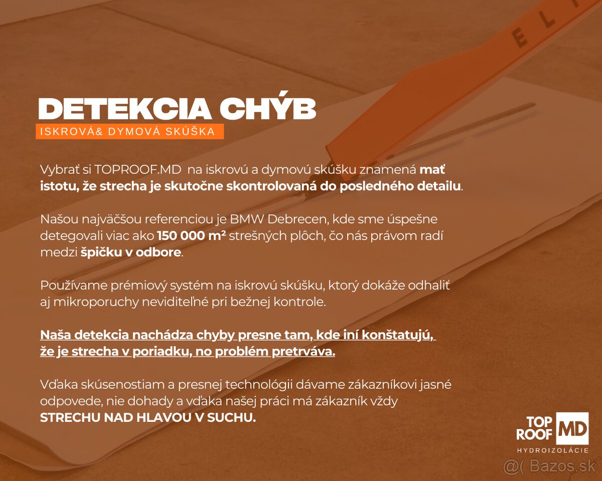 DETEKCIA NETESNOTÍ, iskrová skúška - 2