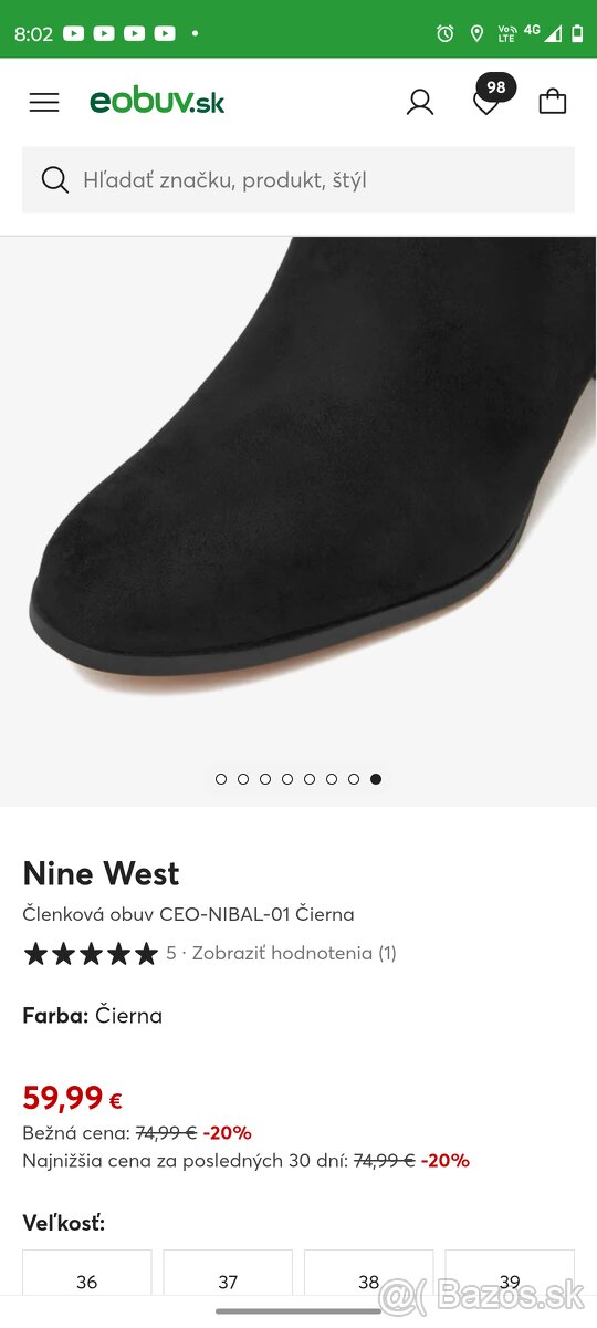 NOVÉ Nine West členkové čižmičky LACNO - 2