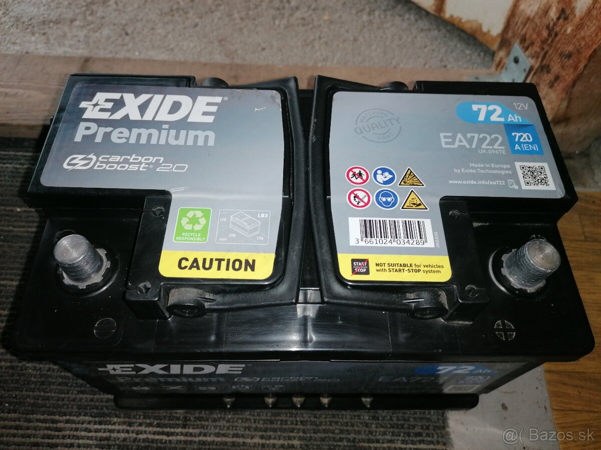 Autobaterka 12.V 72Ah Cena 35.€uro... - 2