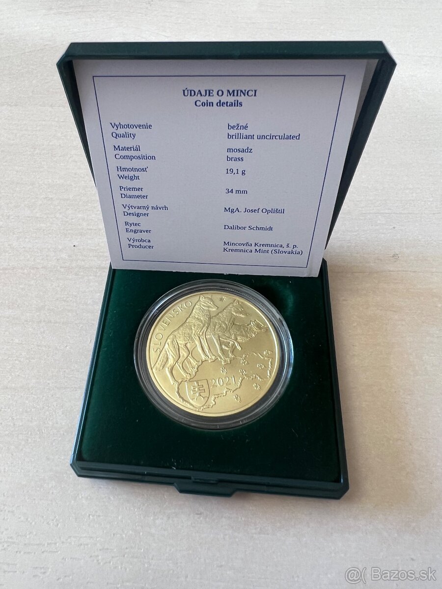 Minca 5€ 2021 VLK DRAVÝ - 2