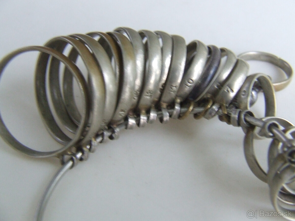 Starý merač prstov na obrúčky. Alpaka. - 2