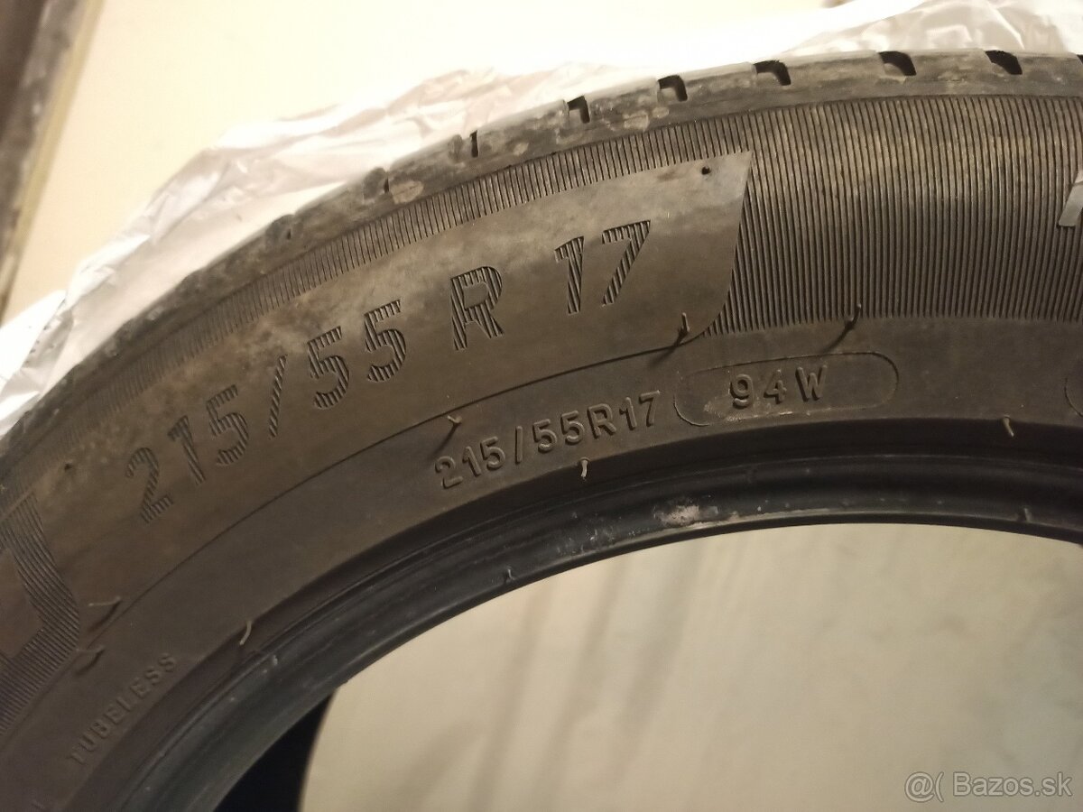 Predam Michelin 215/55 R17 letné pneumatiky - 2